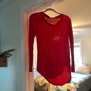 Red long sleeve shirt